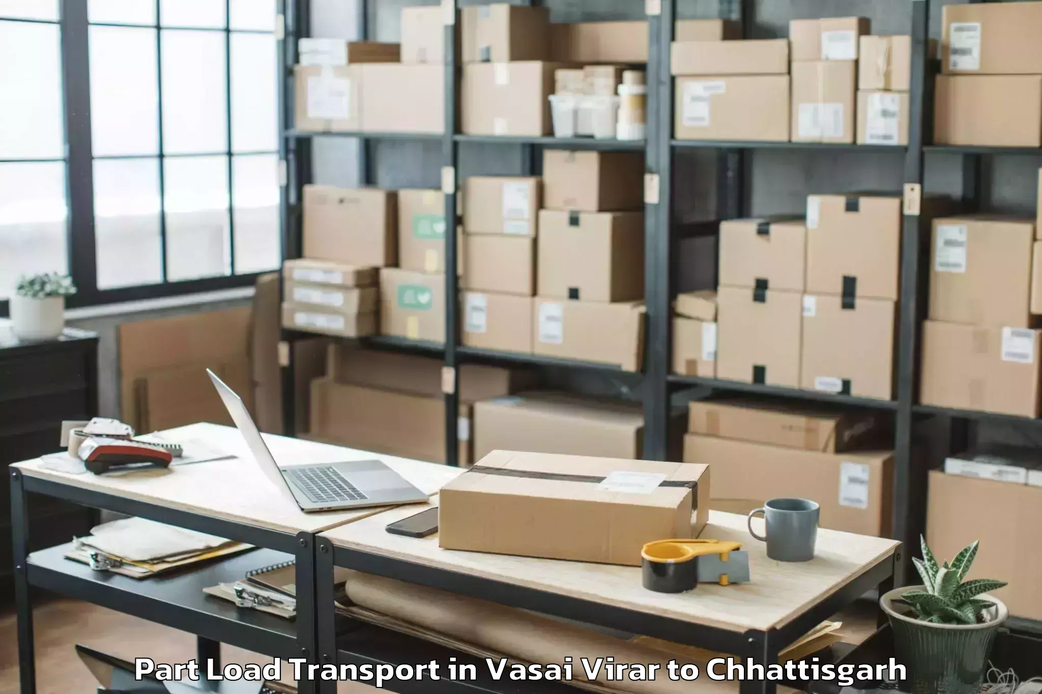 Professional Vasai Virar to Raigarh Part Load Transport